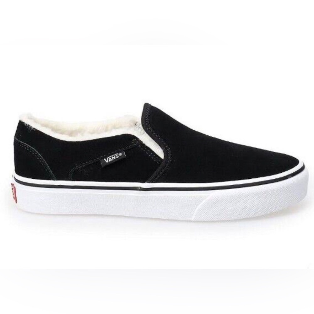 LIKE NEW-Vans Asher Women's Sherpa-Lined Suede Comfort Shoes Size: 7